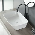 thumbnail image 1 of Bothwa Home Modern Bathroom Vessel Sink – Stylish Above-Counter White Porcelain Sink, Durable Ceramic, Easy Top-Mount Installation, 1 of 12