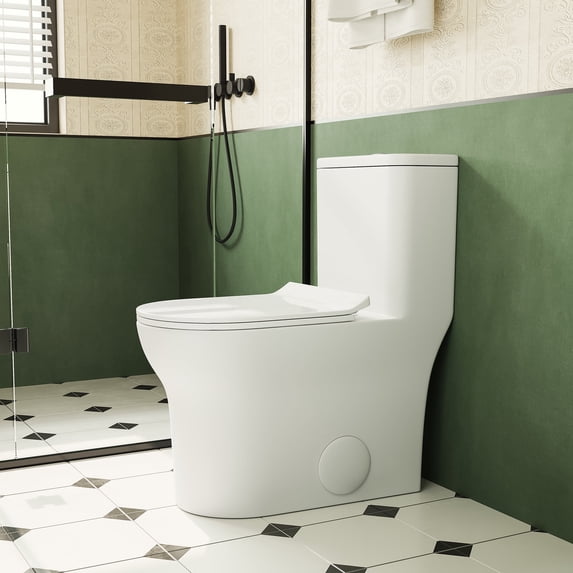 Bothwa Home One Piece Elongated Dual Flush Toilet