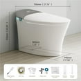 thumbnail image 1 of Bothwa Home ST619-WBTS Smart Toilet with Built-in Bidet, Heated Seat, Booster Pump, Instant Warm Water Modern One-Piece Floor-Mounted Toilet for Bathroom, Glossy White - 27.76 x 17.32 x 20.28 in., 1 of 1