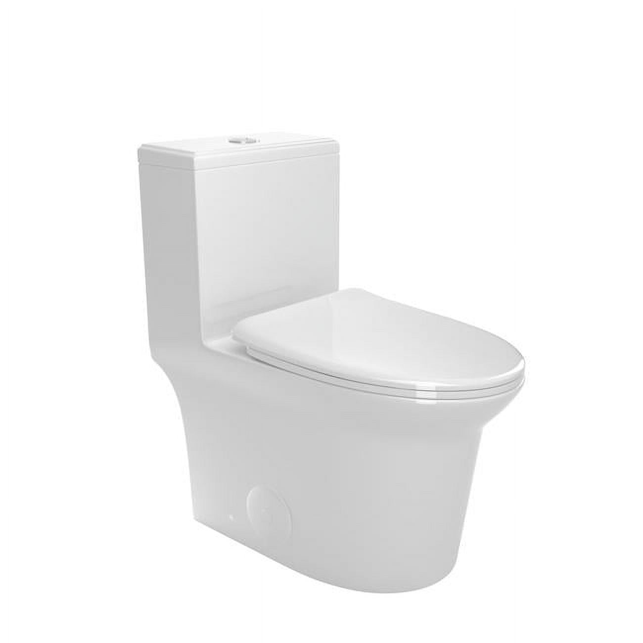 Bothwa T029-WT 27.95 x 15.35 in. Home 1.1 & 1.6 GPF Elongated Comfort Height Floor Mounted Dual Flush Toilet, White