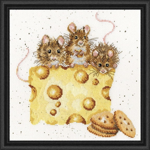 Bothy Threads Crackers About Cheese Kit & Frame Counted Cross-Stitch Kit