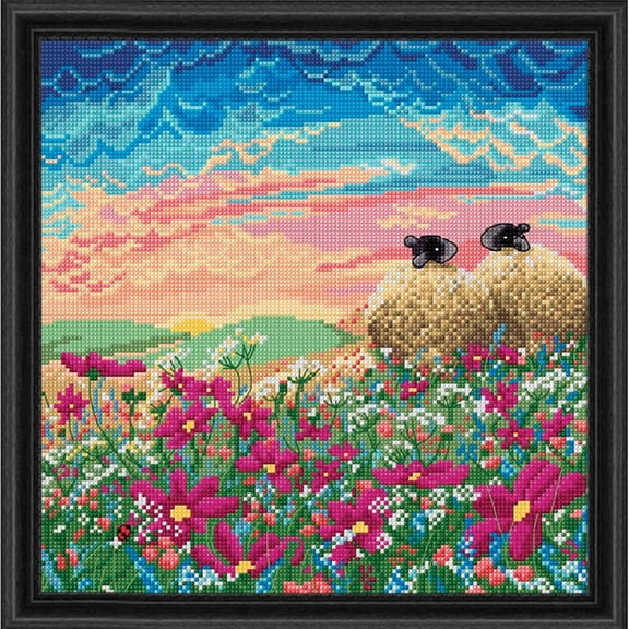 Bothy Threads - Ladybird in The Meadow Counted Cross Stitch Kit, White