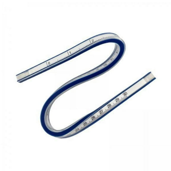 Bothyi 2xFlexible Curve Ruler Bendable Flex Curved Ruler for Tailor Painting Graphics 30cm