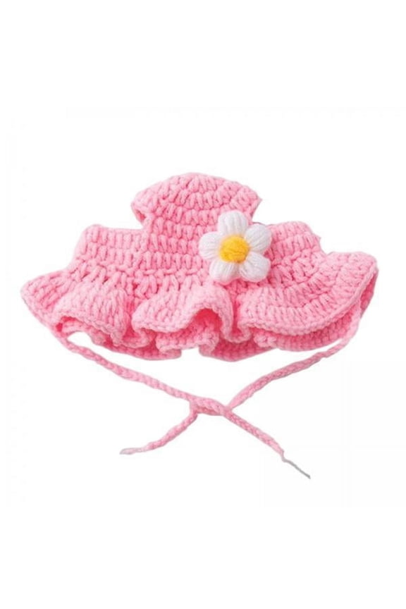 2xHand Knitted Cat Hat Cartoon Cute Headwear Halloween Party Costume