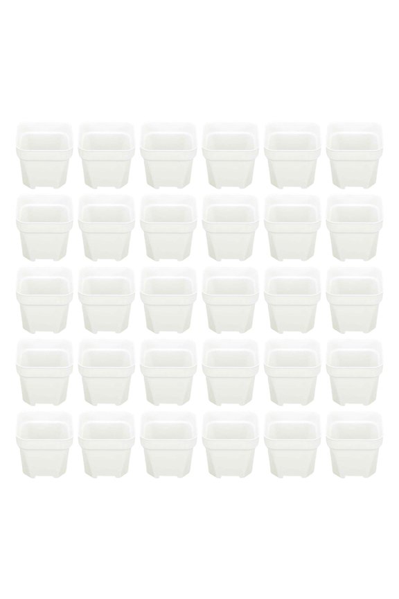 30Pcs Plant Nursery Pots Flower Pots Lightweight Bonsai Container with Drainage 7.9cmx7.2cmx6.5cm