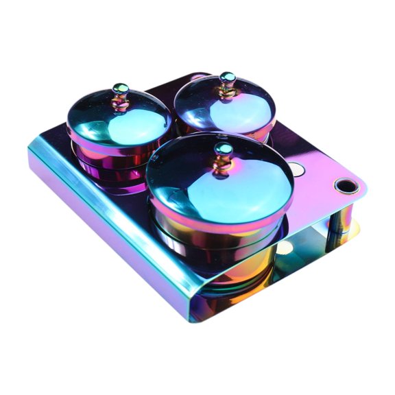Bothyi 3pcs/Pieces Nail Acrylic Cup Nail Art Tool Nail Powder Color Plating