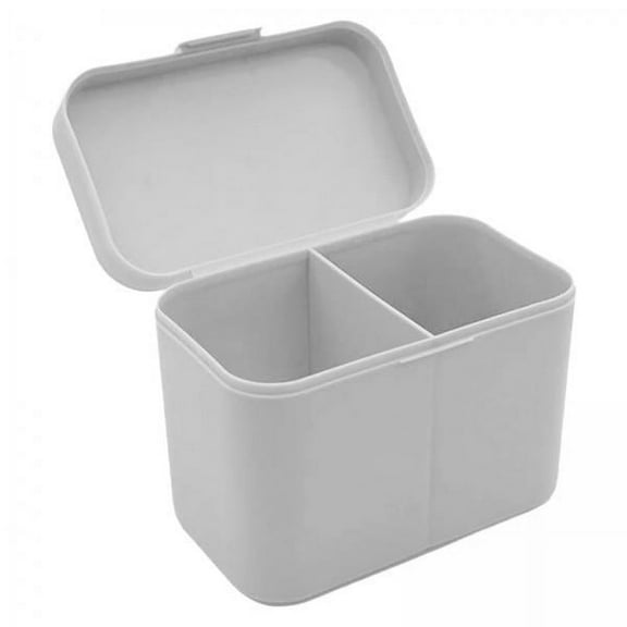 Bothyi 3xMakeup Cotton Pads Holder Cotton Swab Balls Box for Makeup Sponge Countertop Gray