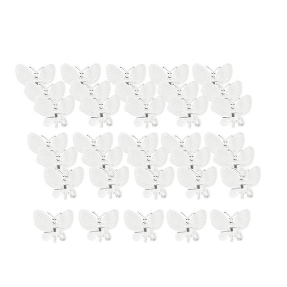 Bothyi 50Pcs Orchid Clips Vine Clips Creative Transparent Butterfly Shaped Reusable for