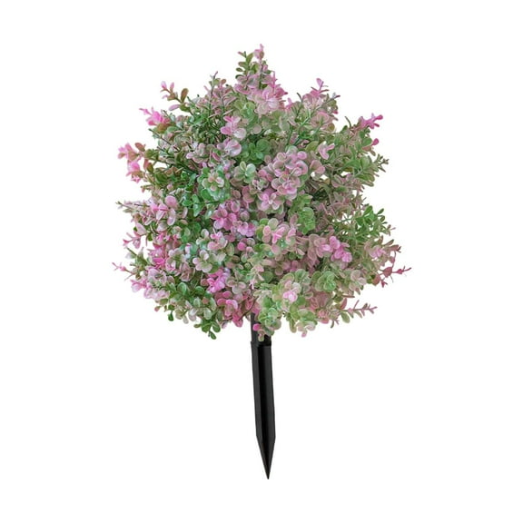 Bothyi Artificial Outdoor Plants with Stake Outdoor Yard Simulation Eucalyptus Leaf