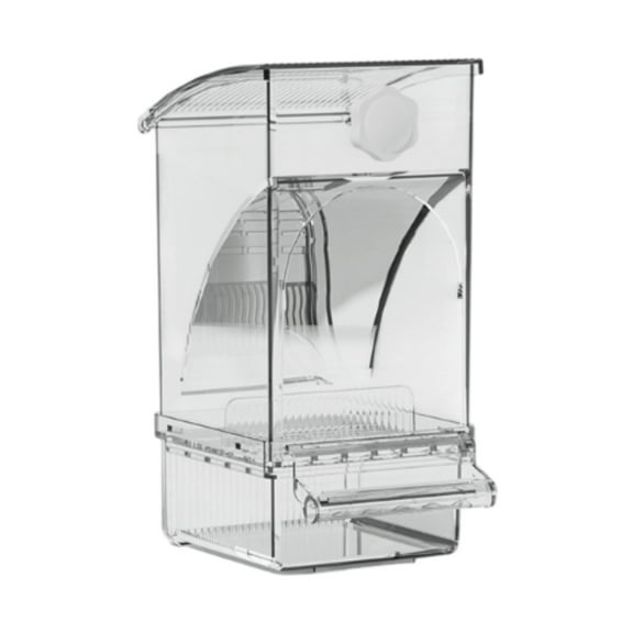 Bothyi Automatic Bird Feeder Bird Cage Accessories Feeding Station Sturdy Parrot Feeder Clear