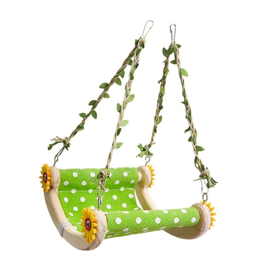 Bothyi Bird Canvas Swing Perch Parrot Hanging Hammock Bed, Gym Cockatiel Game Parrot Cradle Nest Hammock Budgie Hanging Bridge Toy,