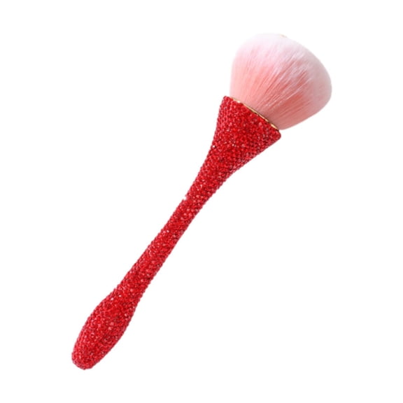 Bothyi Blush Brush Shiny Handle Tool Face Makeup Brush for Blush Powder red