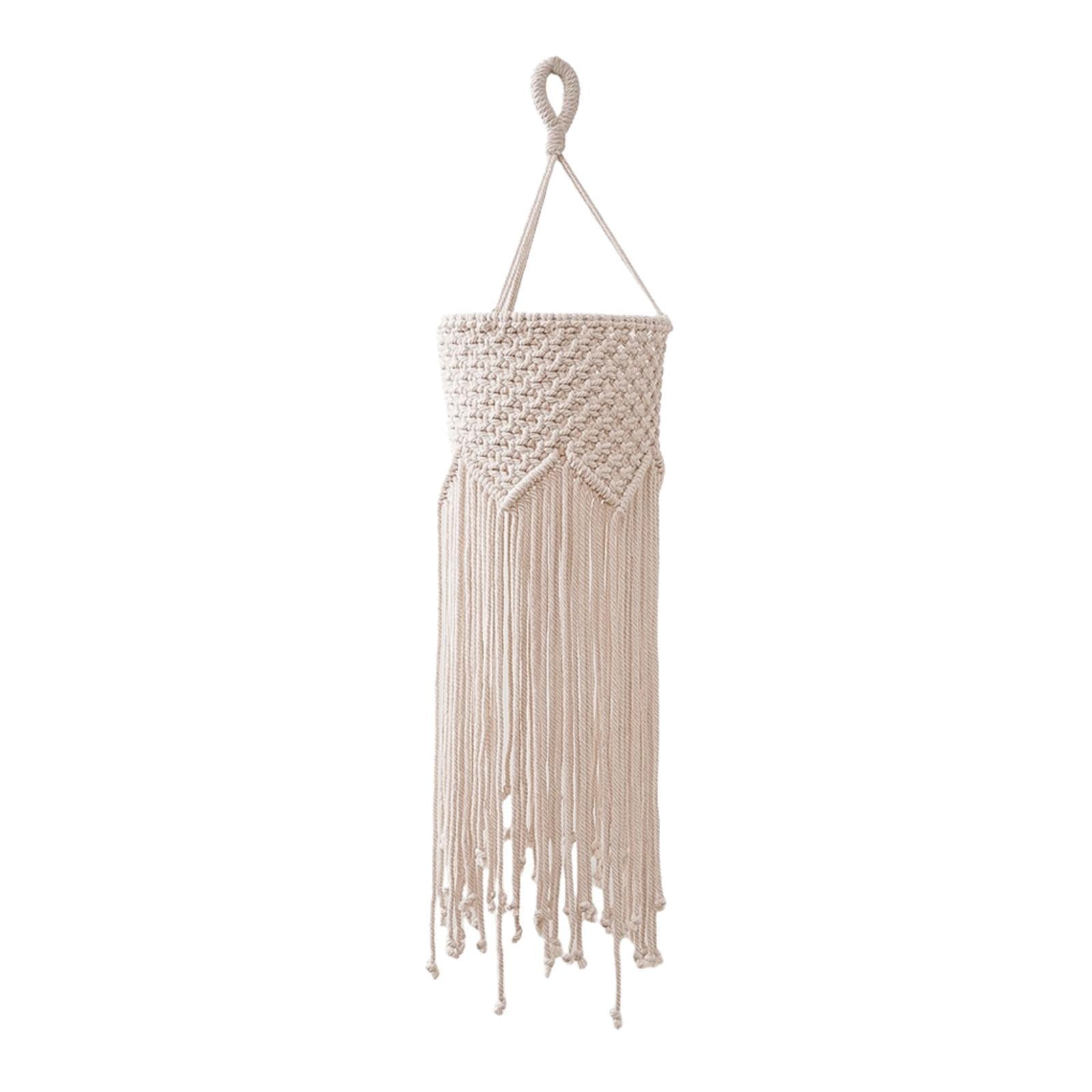 Bothyi Boho Lamp Shade Chandelier Shade Modern Multifunctional with Tassel Woven Decor