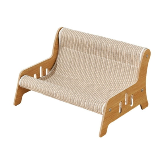 Bothyi Cat Sisal Chair Wooden Cat Furniture Elevated Cat Bed for Pet Indoor Cats Dog L
