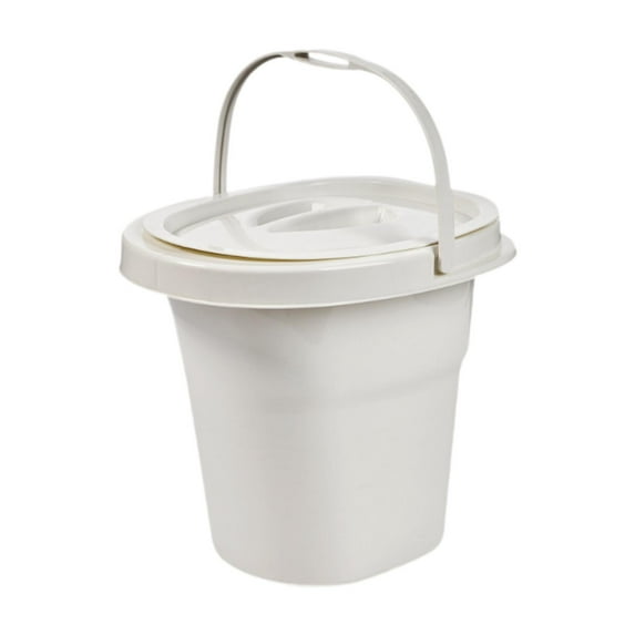 Bothyi Chamber Pot Convenient to Use Solid Pee Container for Indoor Home Old People White