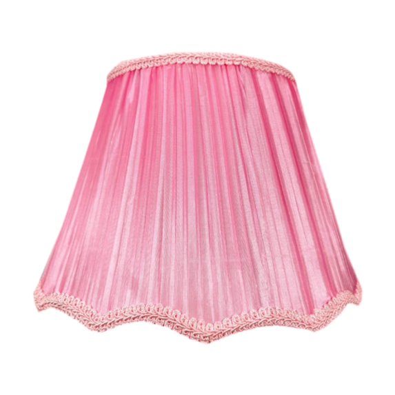 Bothyi Cloth Lamp Shade Lampshade Table Lamp/Floor Lamp Easy to Install Lighting Pink Curved