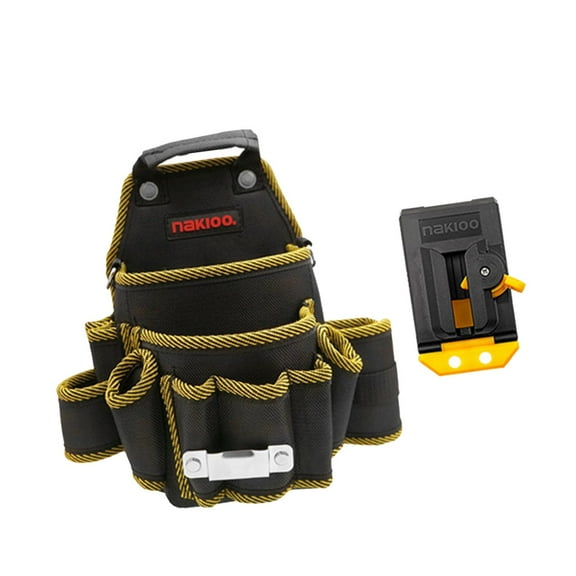 Bothyi Electrician Tool Waist Bag Belt Pouch Multifunctional Supplies Quick Hanging for 19cm