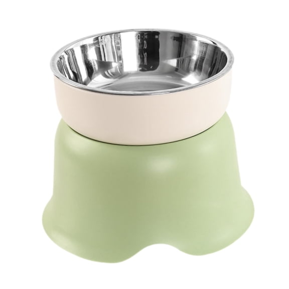 Bothyi Elevated Cat Food Bowl Sturdy for Indoor Cats Dog Bowl Lightweight Cat Food Dish Green