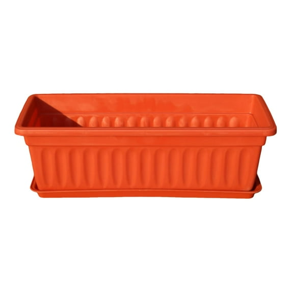 Bothyi Flower Pot Window Box Planter Outdoor Indoor Plant Container Vegetable Gardening Brick Red