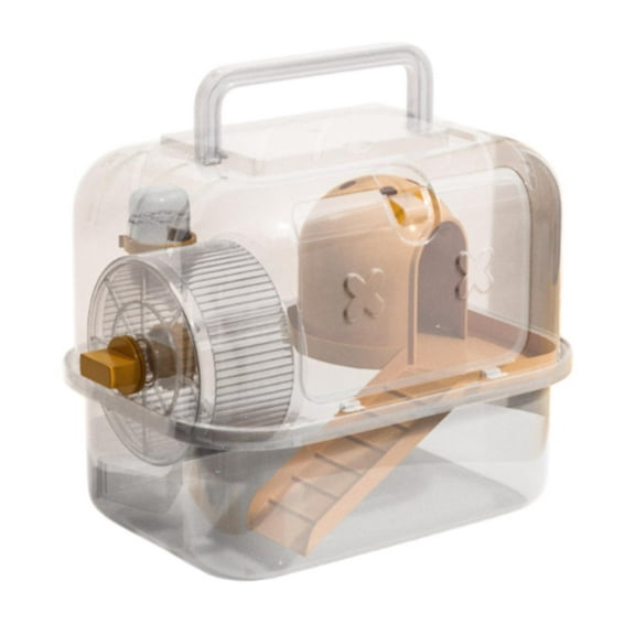 Bothyi Guinea Pig Travel Hamster Carrier Cage for Gerbil Sugar Glider Dwarf Hamster A orange