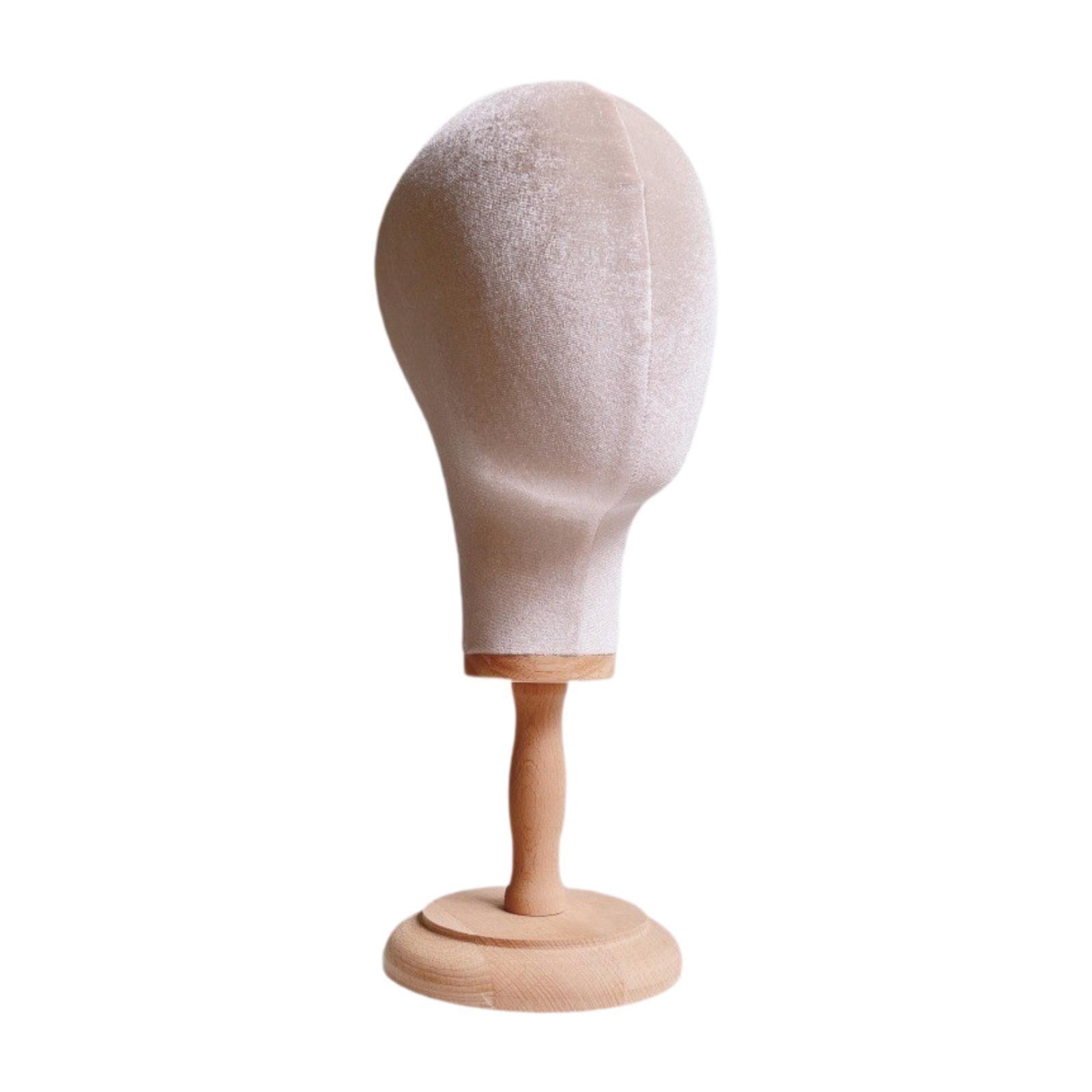 Bothyi Hairpieces Display Holder Manikin Head for Shopping Mall Styling Dry beige