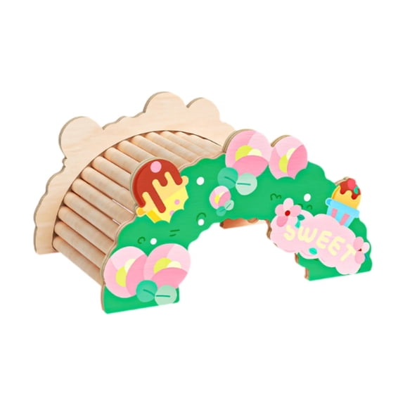 Bothyi Hamster Bridge Bearded Dragon Bridge Wood Reptiles Hide Cave Reptile Hideout for Flower Bridge