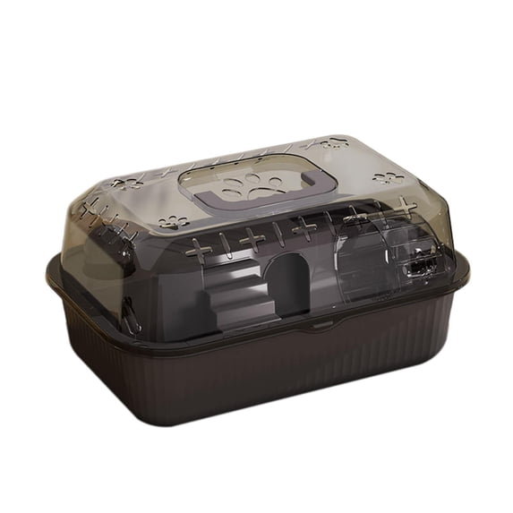 Bothyi Hamster Carry Case Cage Small Animals Hamster Carrying Box for Small Animals Black