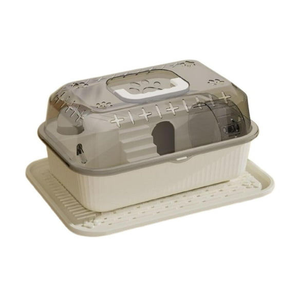 Bothyi Hamster House Play and Rest Hamster Travel Carrier for Hamster Small Animals White