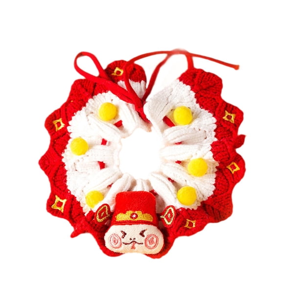 Bothyi Knitting Cat Collar New Year s for Small Medium Large Cats and Dogs XL