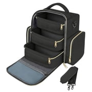 Bothyi Nail Polish Organizer Bag Carrying Case, Portable, Gel Polish Travel Bag Storage Black