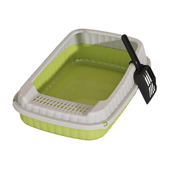 Bothyi Open Top Cat Anti Splashing Large Heighten Detachable Pet Litter Tray green