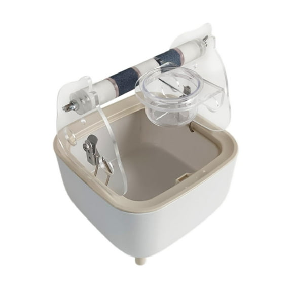 Bothyi Parrot Training Toilet Stand Bird Perch with Waste Bin Gym,Portable,Training Toy gray