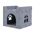 thumbnail image 1 of Bothyi Pet Cat Nest Cat Hideaway Cat Bed Snooze Removable Soft Self Warming Indoor Felt, 1 of 8