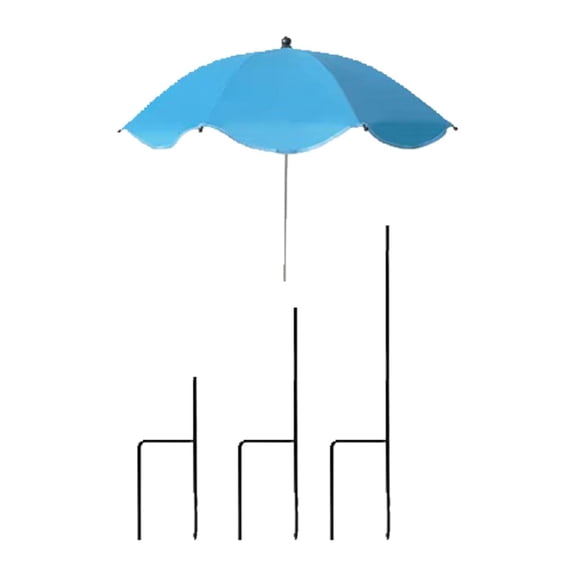 Bothyi Plant Umbrella Canopy Versatile Sunblock Sturdy with Stake for Potted Plants Blue