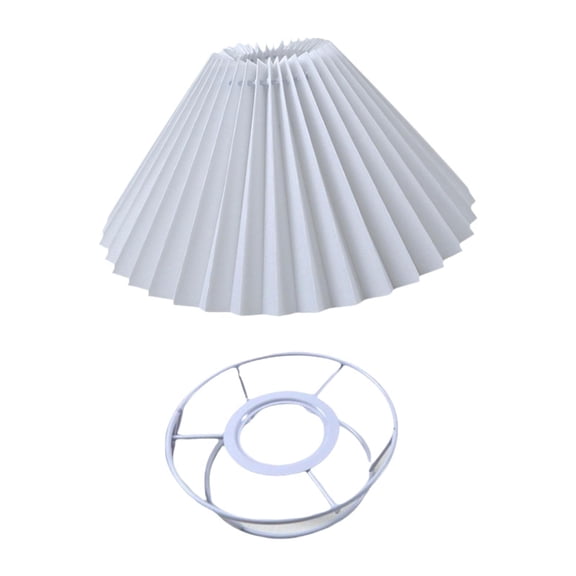 Bothyi Pleated Lamp Shade Cloth Ceiling Pendant Light Cover for Home Kitchen Office White