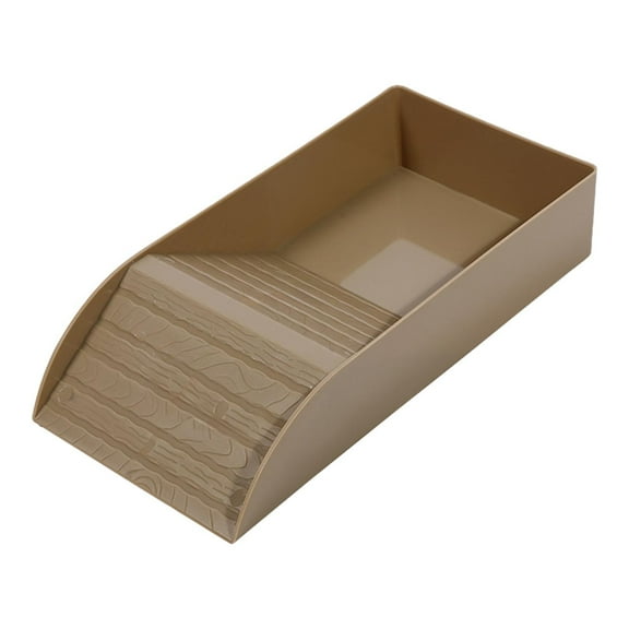Bothyi Reptile Bathing Pool with Ramp Tortoise Food Dish for Leopard Hamster Turtle Brown S