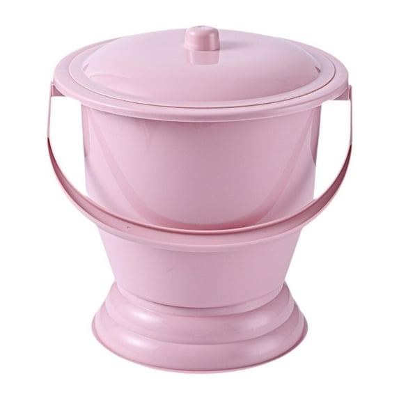 Bothyi Spittoon Urinal with Lid,Potty Urinal Bucket, Portable Bedpan ,Household Urinal Pink