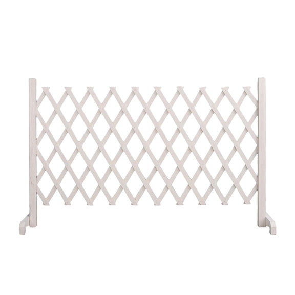 Bothyi Wooden Dog Gate Door Adjustable Retractable Pet Fence Accessories Outdoor Indoor 170cmx70cm White