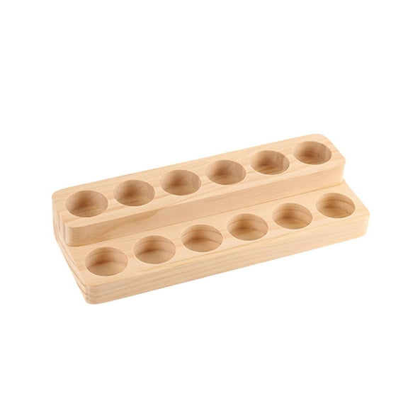Bothyi Wooden Essential Oil Display Holder Two Tier s Aroma Organizer Rack Essential Oil Organizer for Bathroom Presentation