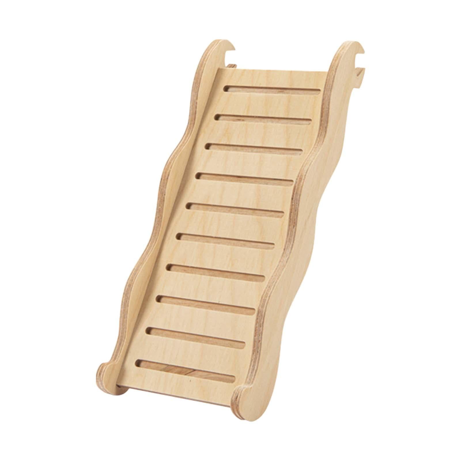Image showcasing Bothyi Wooden Hamster Ladder Activity Dwarf Hamster Bridge for Rat ...
