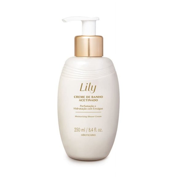 Boticario - Linha Lily (Classico) - Creme de Banho Acetinado 250 Ml - (Lily (Classic) Collection - Satin Bath Cream 8.45 Fl Oz)