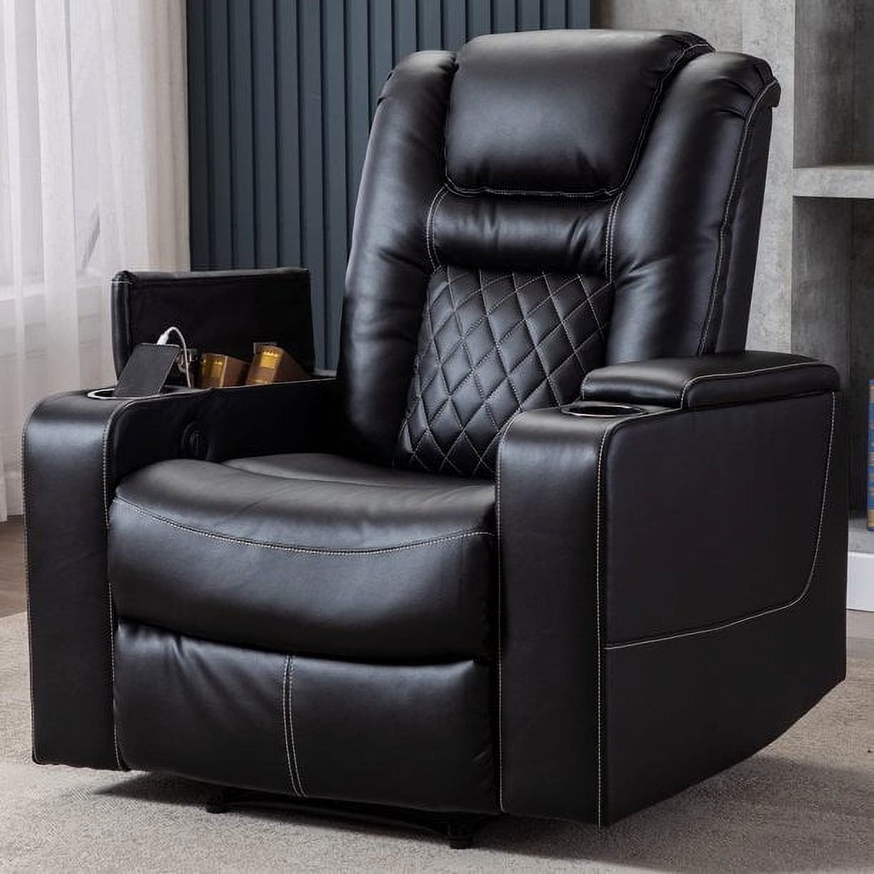 Recliner chair with usb port and cup holder hotsell