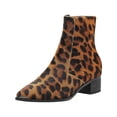 thumbnail image 1 of Botkier Womens Greer Calf Hair Leopard Print Booties Brown 6.5 Medium (B,M), 1 of 2