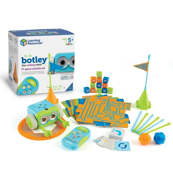 Learning Resources Botley Coding Robot Activity Kit for Kids Aged 5 and Up, 77 Piece Screen-Free Robotics Set