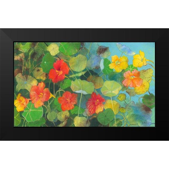 Botman, Loes 14x10 Black Modern Framed Museum Art Print Titled - Nasturtium 2