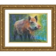 thumbnail image 1 of Botman, Loes 18x15 Gold Ornate Wood Framed with Double Matting Museum Art Print Titled - Wildschwein, 1 of 4