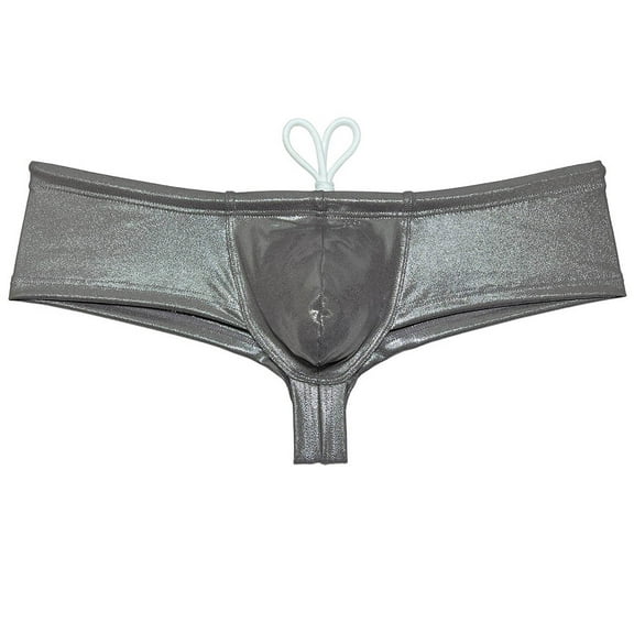 Botmois Men Pouch Drawstring Bathing Swimsuit Swimsuits Board Surf Trunks Bikini Swimming Boxer Briefs Dark Brown M