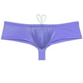 thumbnail image 1 of Botmois Men Pouch Drawstring Bathing Swimsuit Swimsuits Board Surf Trunks Bikini Swimming Boxer Briefs Purple Gray M, 1 of 4