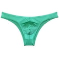 thumbnail image 1 of Botmois Men Shiny Bikini Briefs Underwear Hipster Pants Panties Solid Touch Briefs Enhance Pouch Cheeky Briefs Green XL, 1 of 3