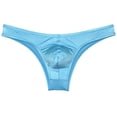 thumbnail image 1 of Botmois Men Shiny Bikini Briefs Underwear Hipster Pants Panties Solid Touch Briefs Enhance Pouch Cheeky Briefs Light Blue M, 1 of 3